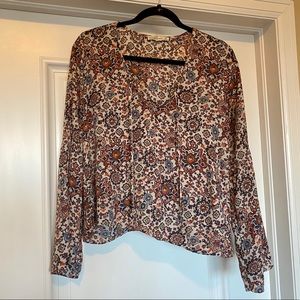 Abercrombie & Fitch V-Neck Crepe Top